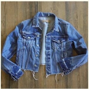 GRLFRND - CARA FRAYED HEM DENIM JACKET-  XS